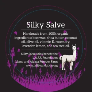 A label for silky salve is shown.