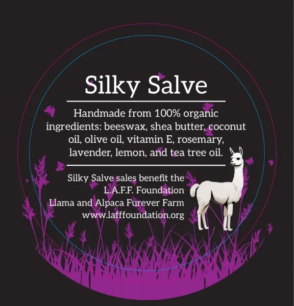 A label for silky salve is shown.